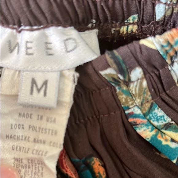 Tweeds Brown Floral Pleated Skirt Size M - Picture 4 of 4